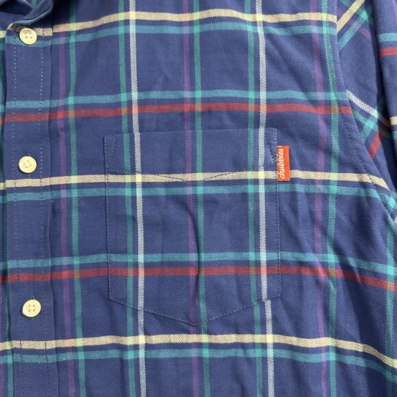 Chubbies In Tents Relaxation Flannel Plaid Long Sleeve Button Up Men's Large - Picture 2 of 9